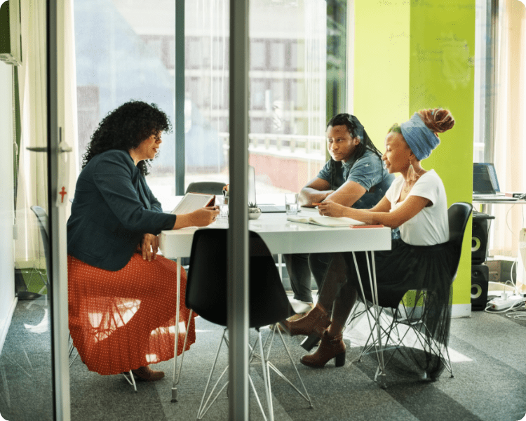 Meeting Room with 3 People-min